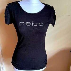 Bebe black short sleeve shirt